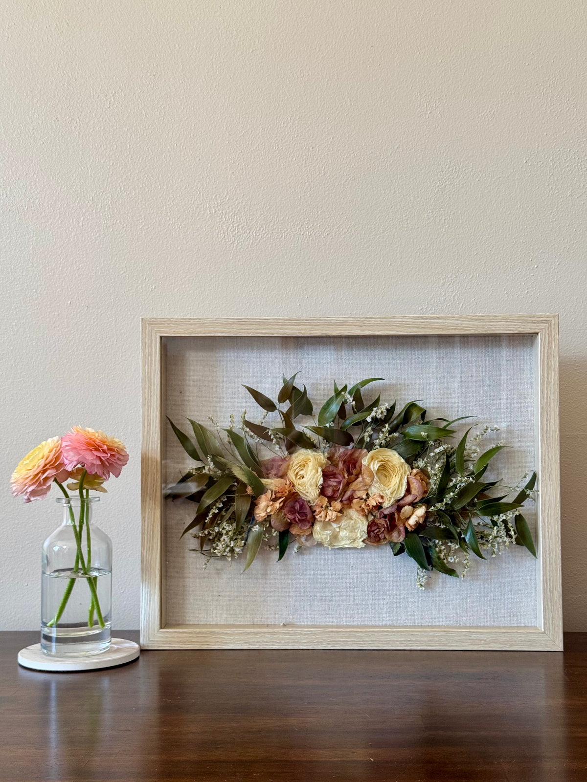 No Stem Shadow Box Floral Preservation Chelsey Walker Creative, LLC