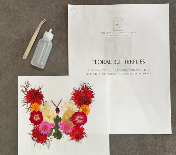 DIY Floral Art Kit, Butterfly - Chelsey Walker Creative, LLC