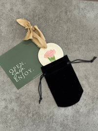 Pink Carnation Ornament (January Birth Month Flower) - Chelsey Walker Creative, LLC