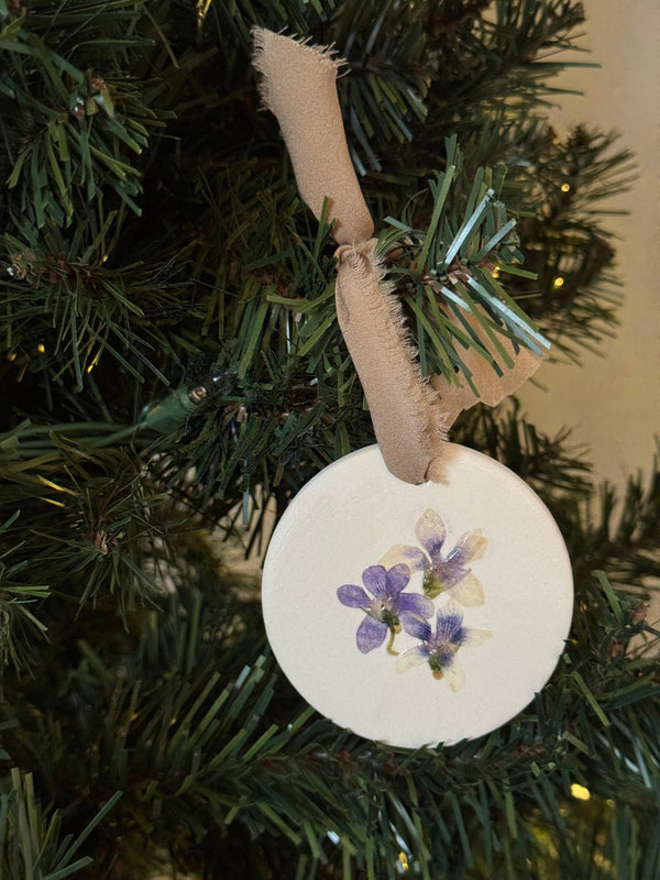 Violet Ornament (February Birth Month Flower) - Chelsey Walker Creative, LLC