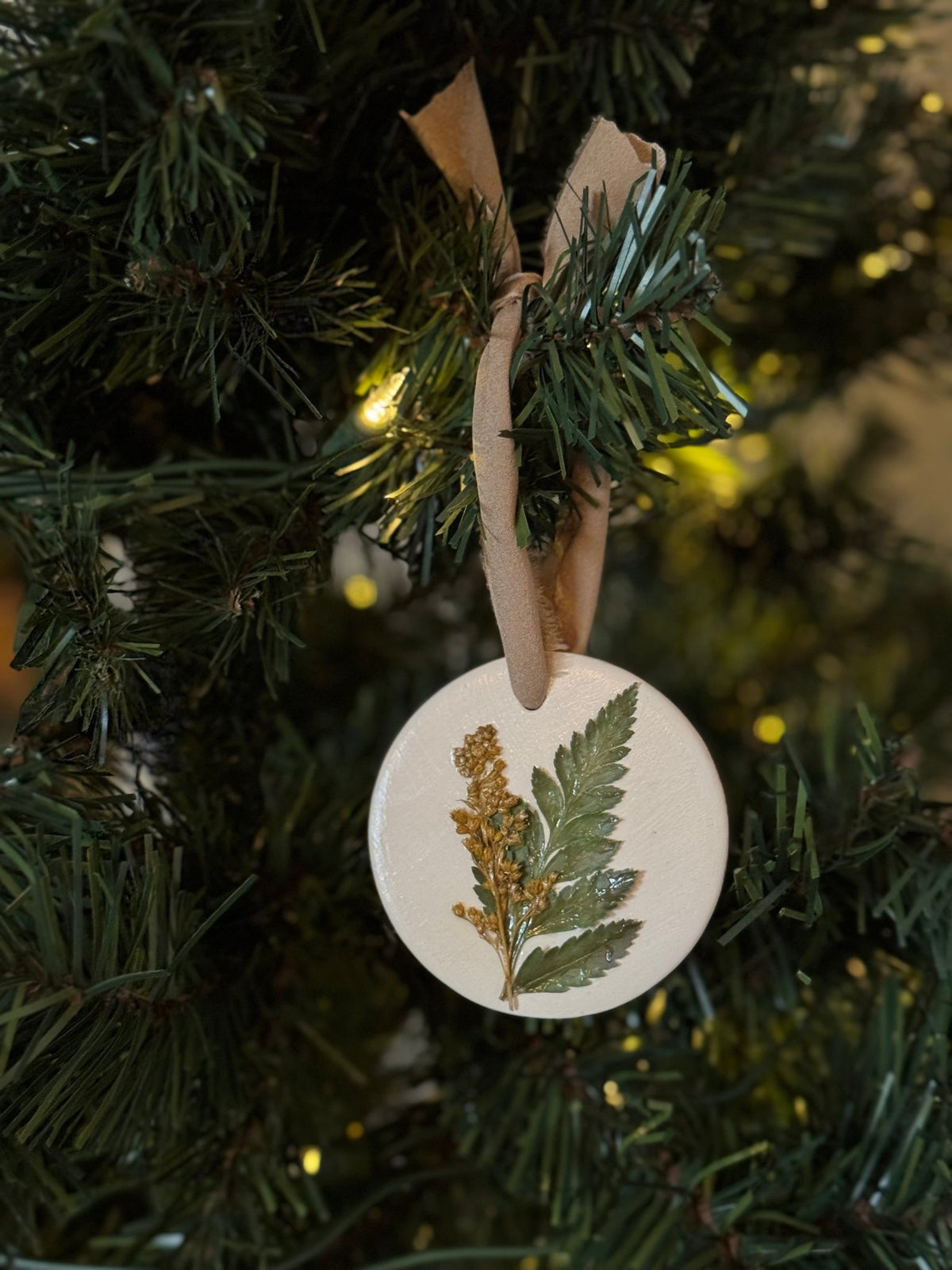 Yarrow and Greens Ornament - Chelsey Walker Creative, LLC