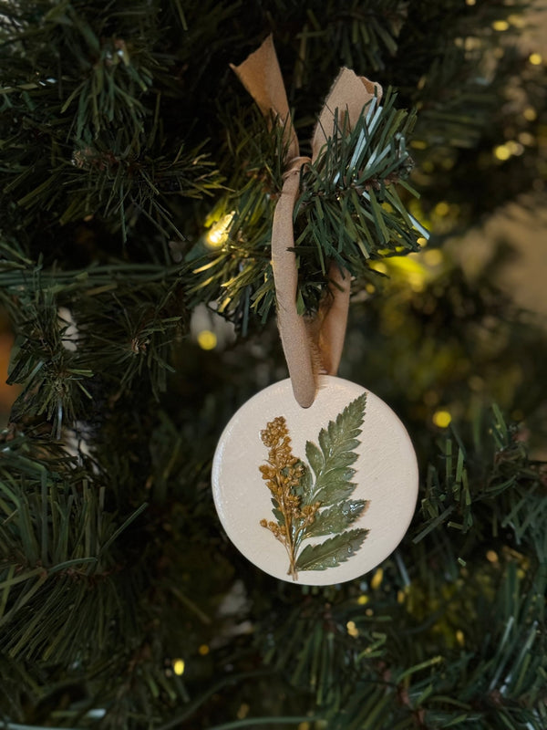 Yarrow and Greens Ornament - Chelsey Walker Creative, LLC