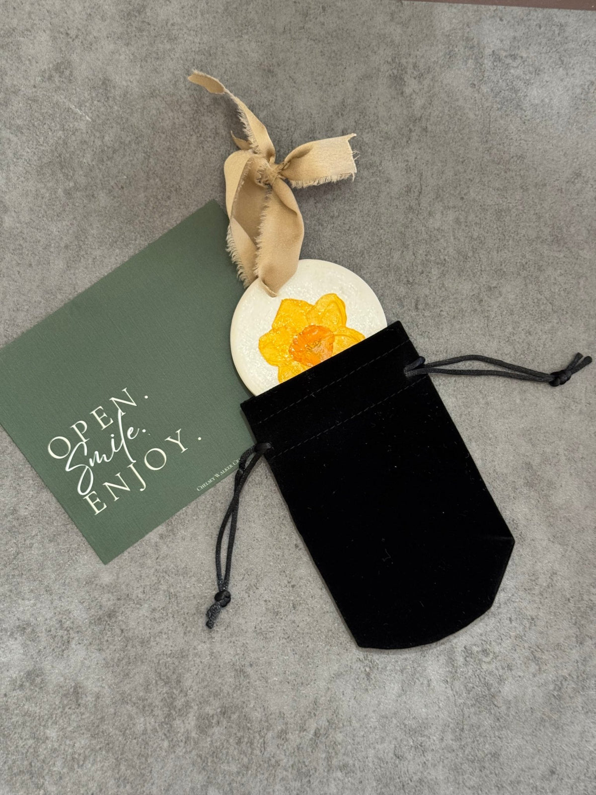 Yellow Daffodil Ornament (March Birth Month Flower) - Chelsey Walker Creative, LLC