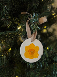 Yellow Daffodil Ornament (March Birth Month Flower) - Chelsey Walker Creative, LLC